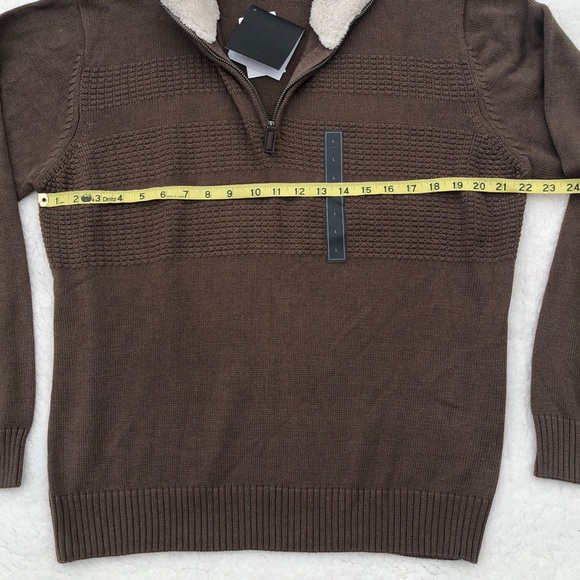 Tricots St. Raphael Pullover Soft Sherpa Collar Deadstock 1/4 Zip Sweater L - Picture 4 of 7
